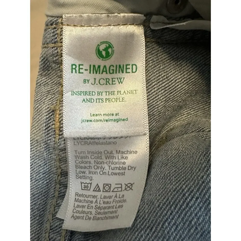 J. Crew High Rise Classic Vintage Light Wash Denim Jeans Womens Size 32 - Picture 4 of 8
